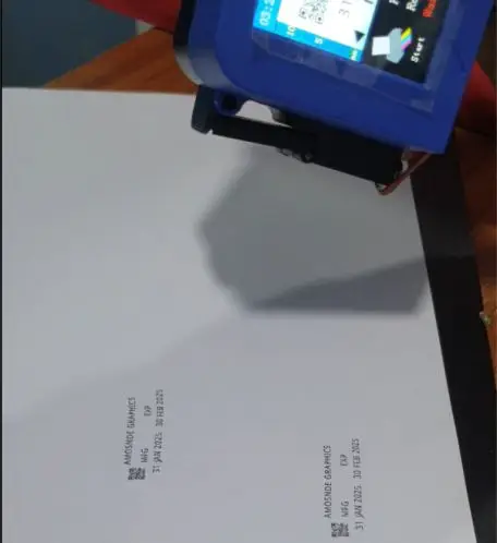 Automated Batch Number Stamp Automatic Expiary date manufacture date and batch number machine