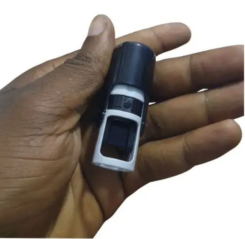 Small Self-Ink Rubber Stamp Round Handy Stamp Self customised with your details